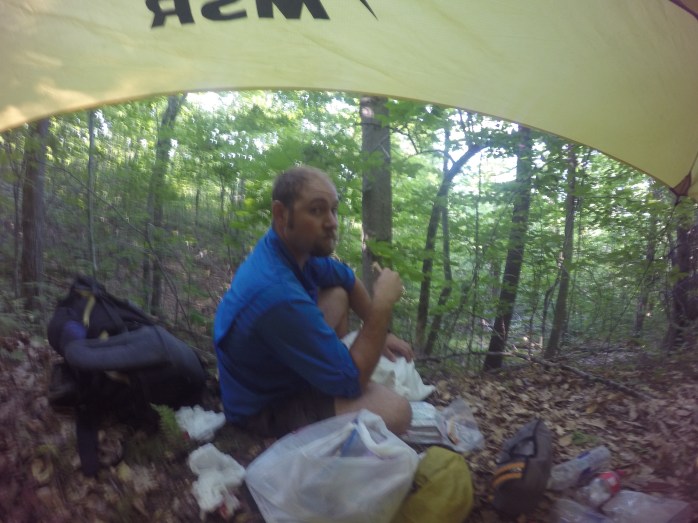 Breakfast time for Family Mule!